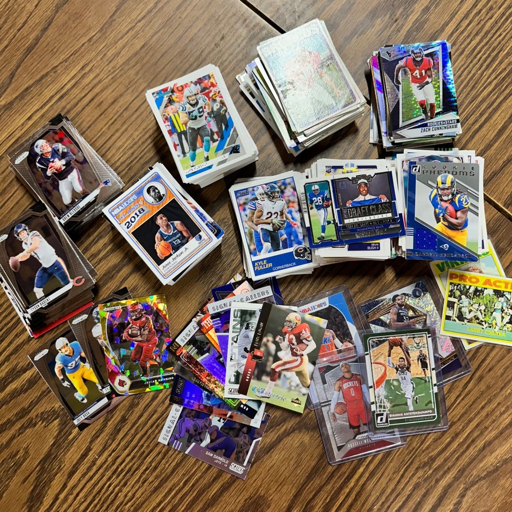 Panini Donruss Topps NFL NBA Card Lot Mixed Multi-Sport Estate Found Old Foil